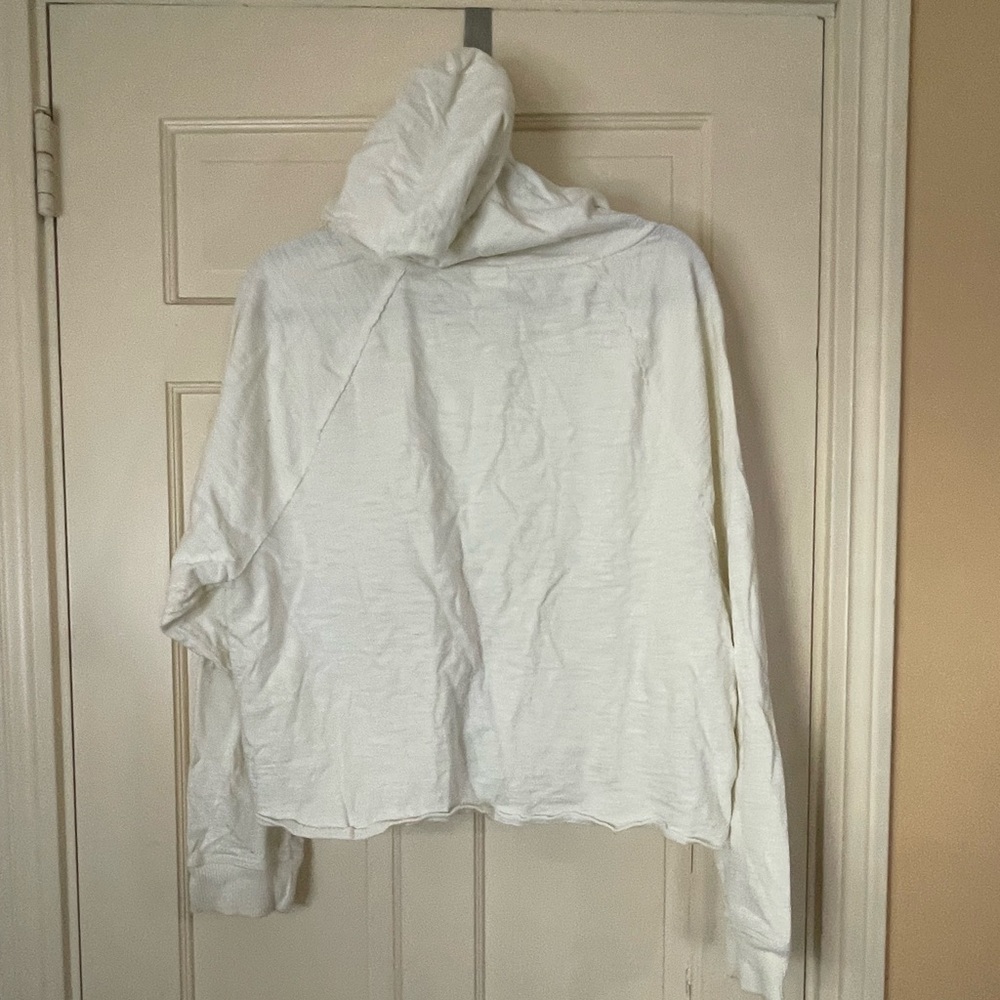 Victoria's Secret PINK summer lounge 100% cotton zip-up hoodie  Size XL Ivory - Picture 6 of 9